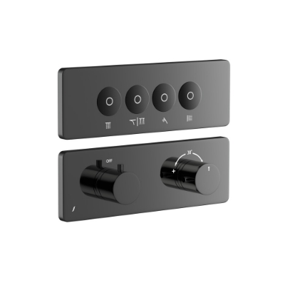 Picture of Exposed Part Kit of Cloud Touch Shower System - Black Chrome