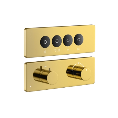 Picture of Exposed Part Kit of Cloud Touch Shower System - Gold Bright PVD