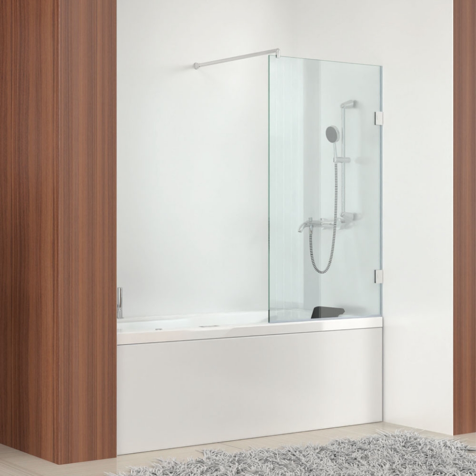 Picture of Omega Tub mounted bath screen - (Size: W:600-800; H:1400)