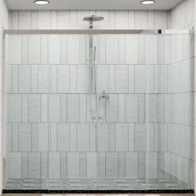 Picture of Optima-Sliding Bath Screen 4 Part - (Size: W:2000-2400; H:2000)