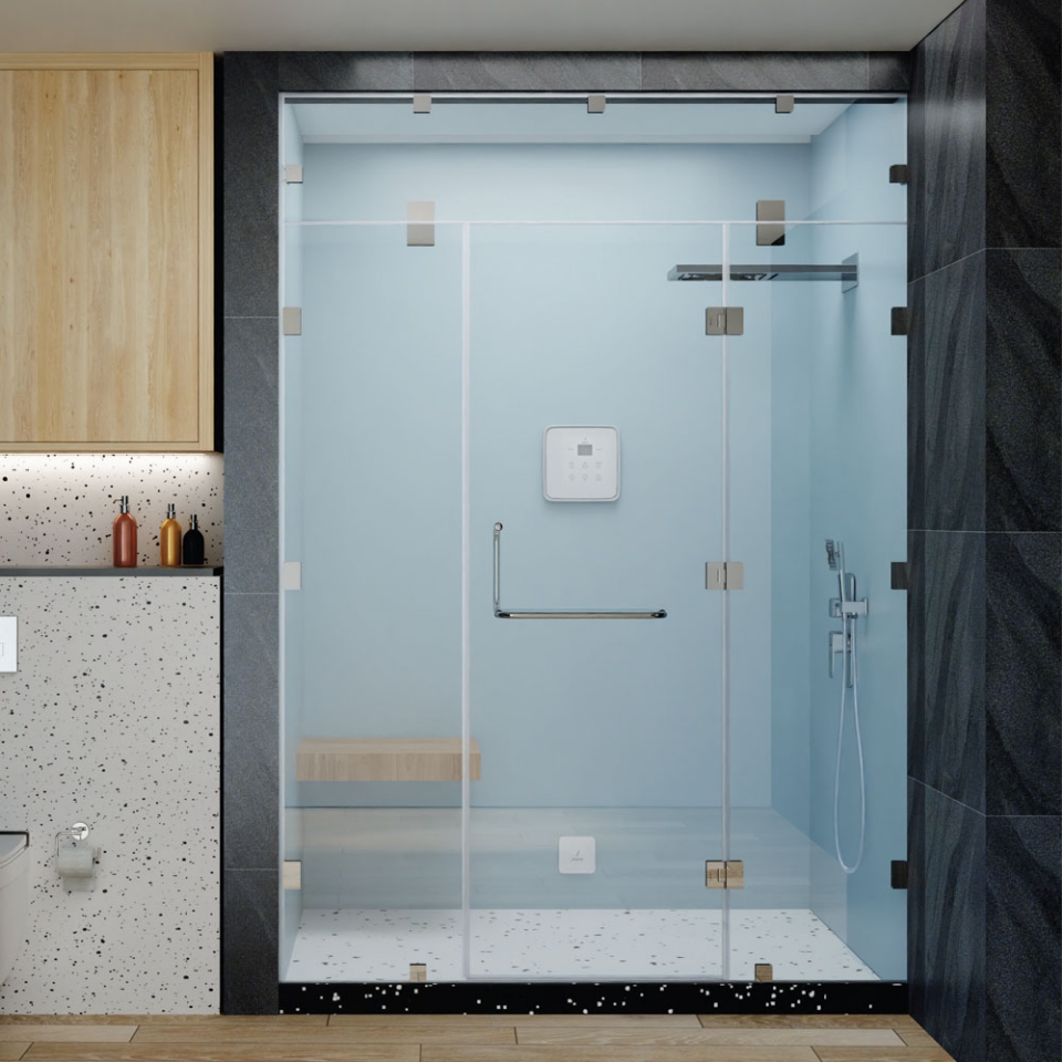 Picture of Hydro 3 Part with 2 side fixed glass - (Size: W:1600-2000; H:3000)