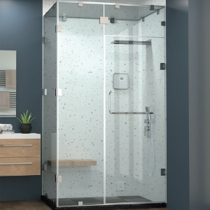 Picture of Hydro 3 Part with 1 fixed glass - (Size: W:2400-2800; H:2700)