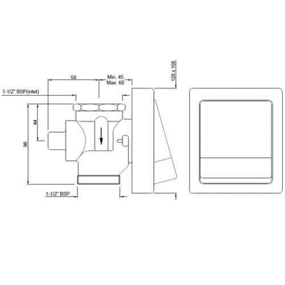 ABS Flush Plate Dual Flow Flush Valve System 40mm