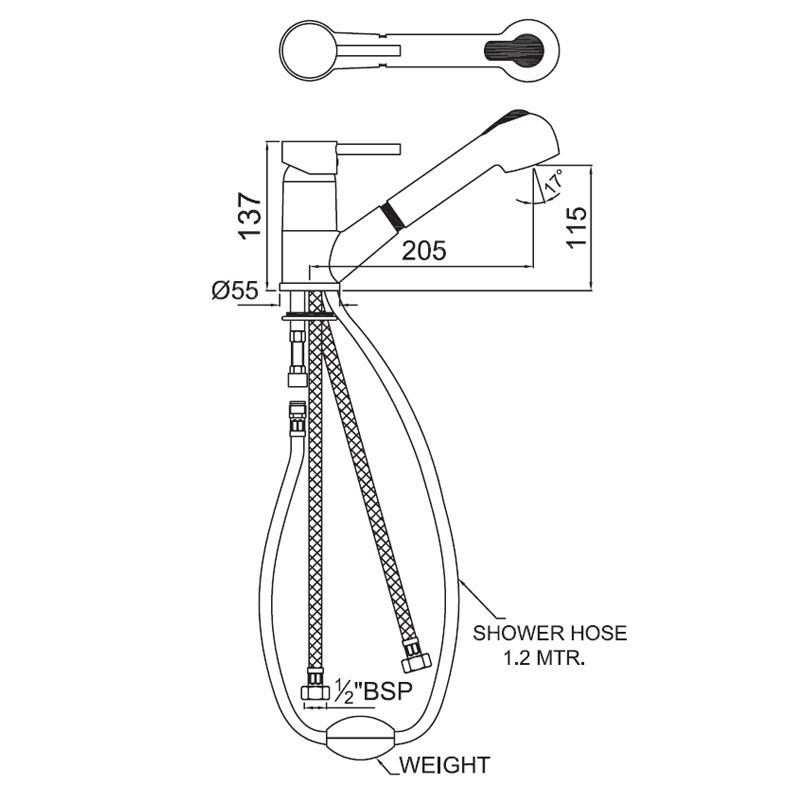 Single Lever Mixer Tap for Kitchen Sink JAQUAR