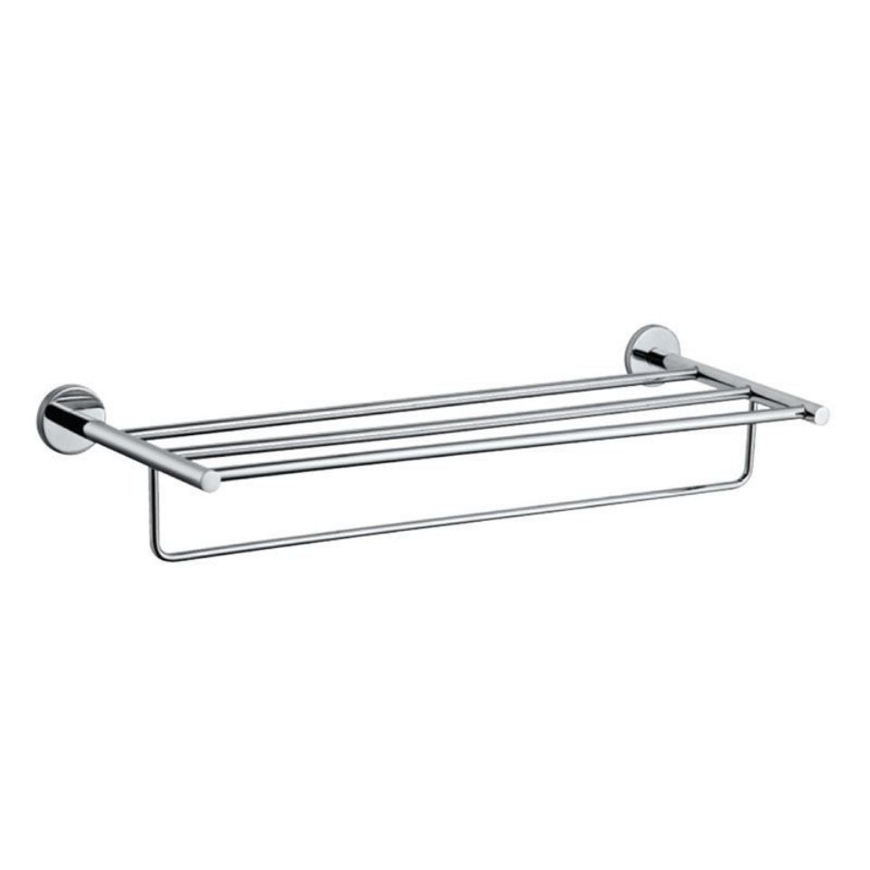 Continental Bathroom Towel Rack with Lower Hanger