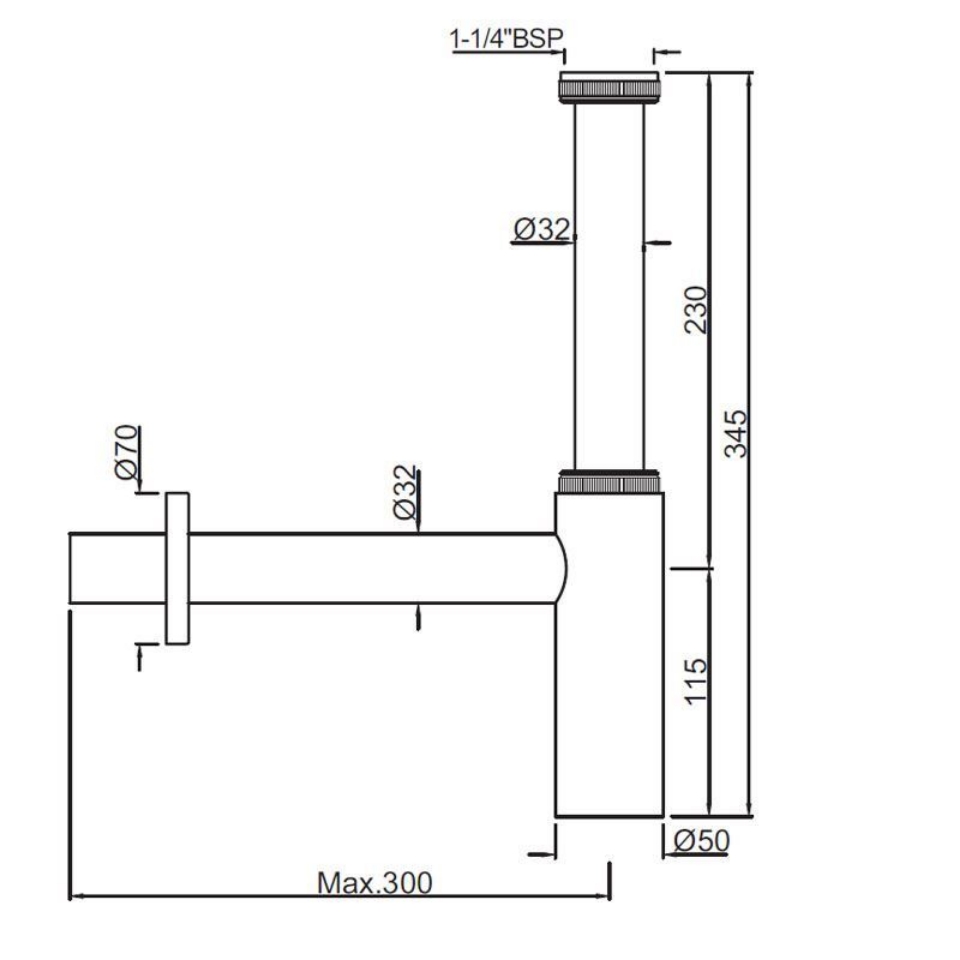 Jaquar Bottle Trap ALDCHR769L300x190 Faucets