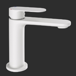 Picture of Single Lever Basin Mixer -White Matt