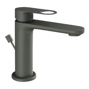 Picture of Single Lever Basin Mixer with Popup -Graphite