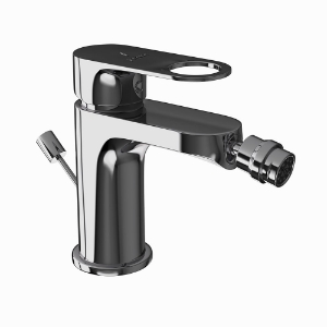 Picture of Single Lever 1-Hole Bidet Mixer with Popup Waste System - Black Chrome