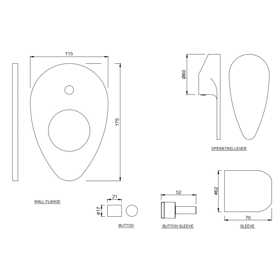 Picture of Single Lever Exposed Parts Kit of Hi-flow Diverter