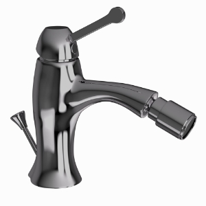 Picture of Single Lever 1-Hole Bidet Mixer with Popup Waste System - Black Chrome