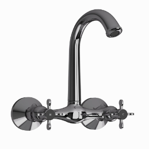 Picture of Sink Mixer with Short Swinging Spout - Black Chrome