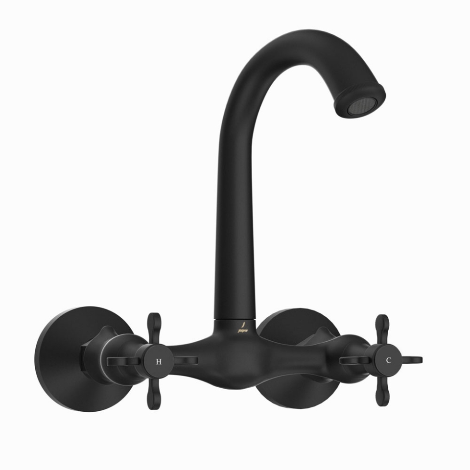 Picture of Sink Mixer with Short Swinging Spout - Black Matt