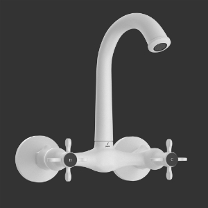 Picture of Sink Mixer with Short Swinging Spout - White Matt