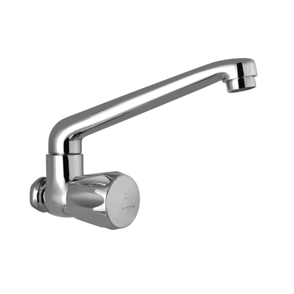 Continental Wall Mounted Sink Cock with Swinging Spout