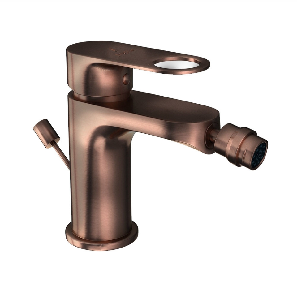 Picture of Single Lever 1-Hole Bidet Mixer with Popup Waste System - Antique Copper