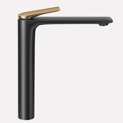 Picture of Single Lever Tall Boy - Lever: Gold Matt PVD | Body: Black Matt