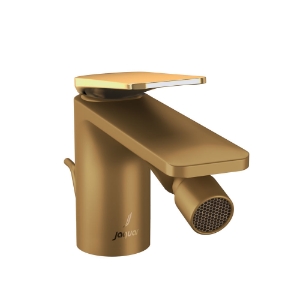 Picture of Single Lever 1-Hole Bidet Mixer with Popup Waste System - Lever: Gold Bright PVD | Body: Gold Matt PVD