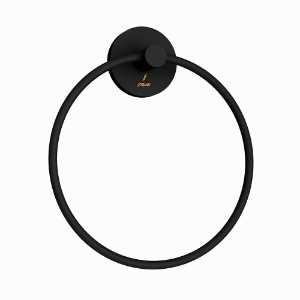 Picture of Towel Ring Round with Round Flange - Black Matt