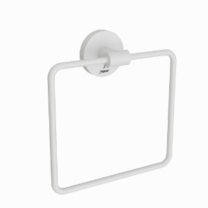 Picture of Towel Ring Square with Round Flange - White Matt