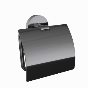 Picture of Toilet Roll Holder with Flap - Black Chrome