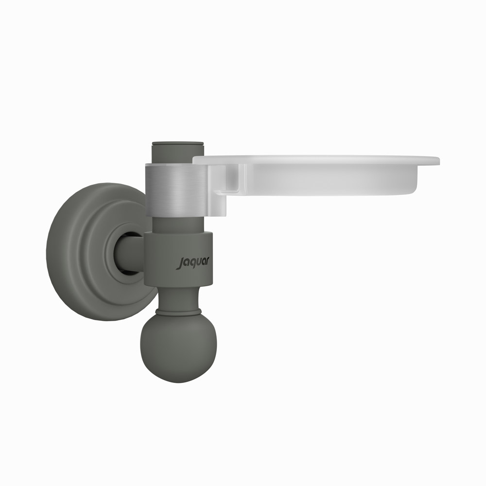 Queen's Polycarbonate Round Soap Dish Holder for Toilets Jaquar