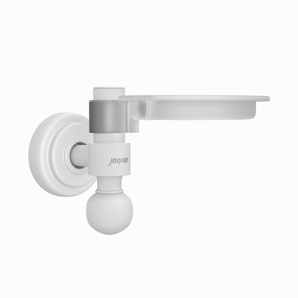 Queen's Polycarbonate Round Soap Dish Holder for Toilets Jaquar