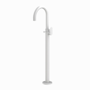 Picture of Exposed Parts of Floor Mounted Single Lever Bath Mixer - White Matt