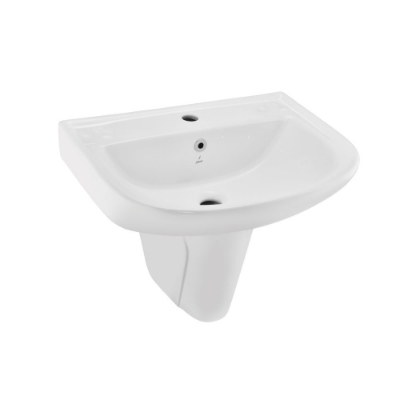 Wallhung half pedestal wash basin