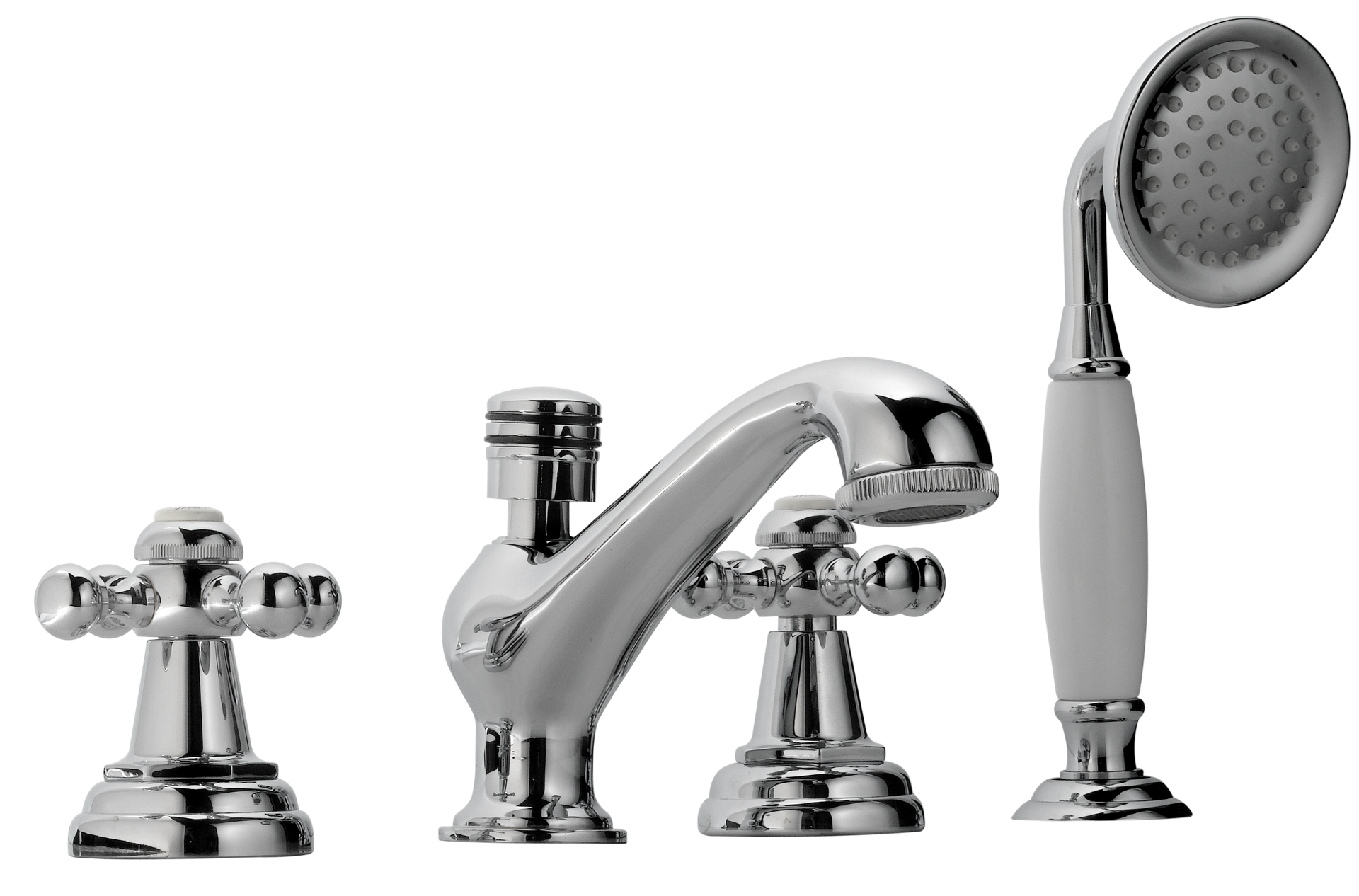 Queen's 4 Hole Bath Tub Mixer With Hand Shower