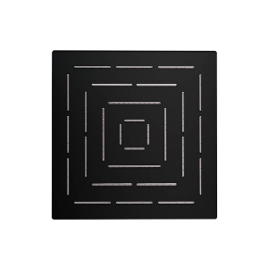Picture of Square Shape Single Flow Maze Overhead Shower - Black Matt