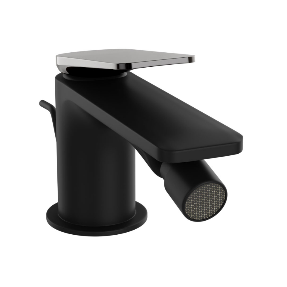 Picture of Single Lever 1-Hole Bidet Mixer - Lever: Black Chrome | Body: Black Matt