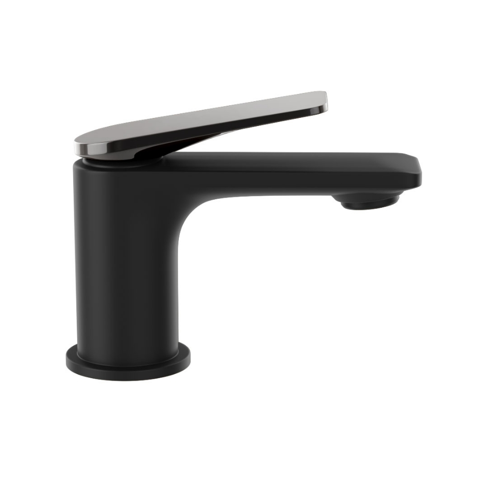 Picture of Single Lever Basin Mixer - Lever: Black Chrome | Body: Black Matt