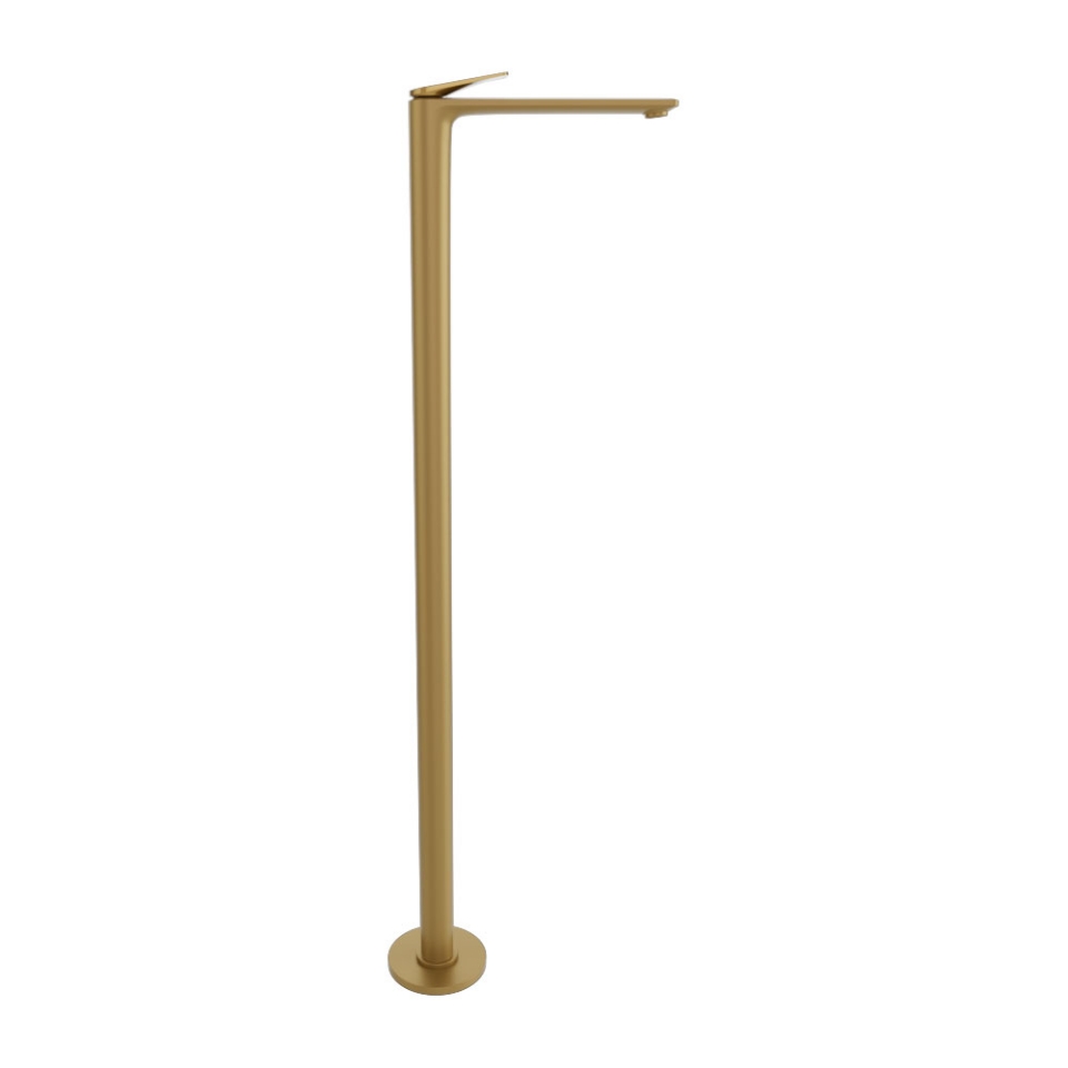 Picture of Floor Mounted Single Lever Basin Mixer - Lever: Gold Bright PVD | Body: Gold Matt PVD
