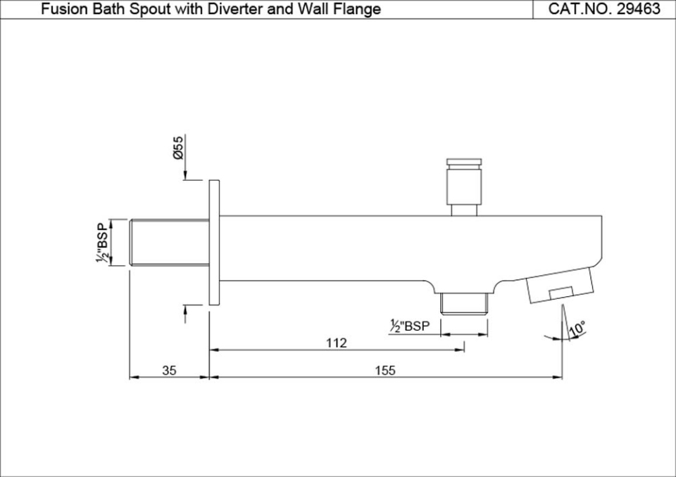 Fusion Bathroom Bathtub spout with Hand Shower outlet