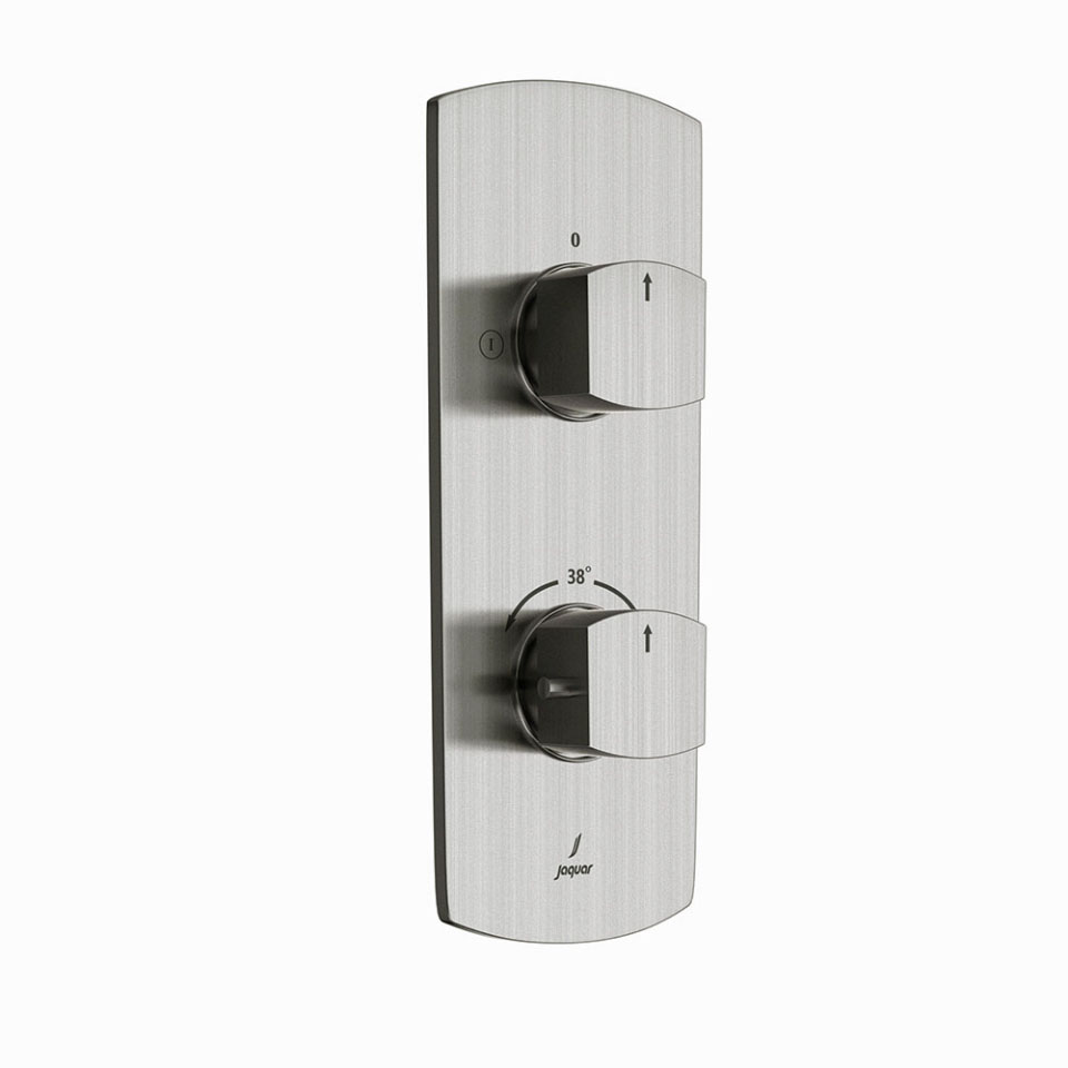 Stainless Steel Aquamax Thermostatic 2 Way Mixer Kubix Prime Jaquar