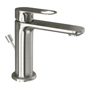 Picture of Single Lever Basin Mixer with Popup -Stainless Steel