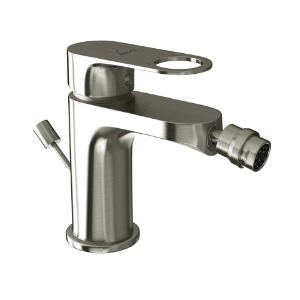 Picture of Single Lever 1-Hole Bidet Mixer with Popup Waste System - Stainless Steel