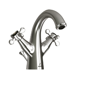 Picture of Central Hole Basin Mixer with Popup Waste System - Stainless Steel