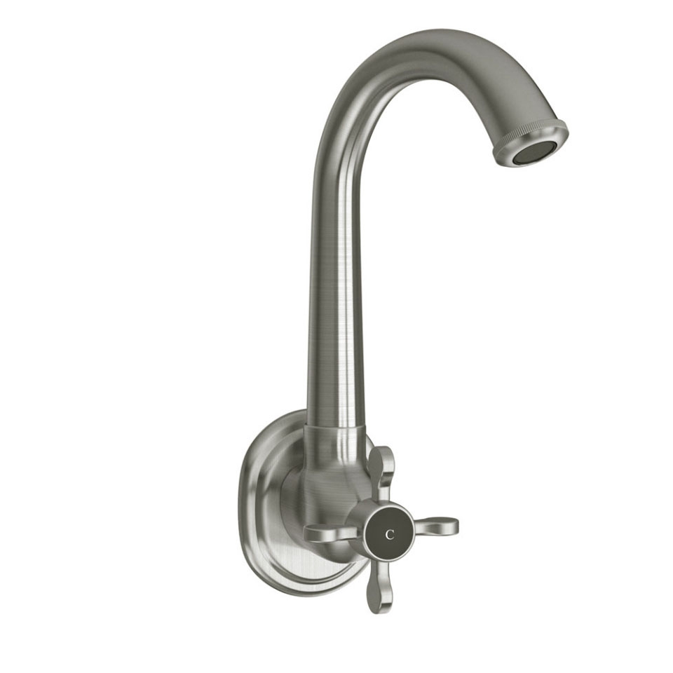 Picture of Sink Cock with Regular Swinging Spout - Stainless Steel