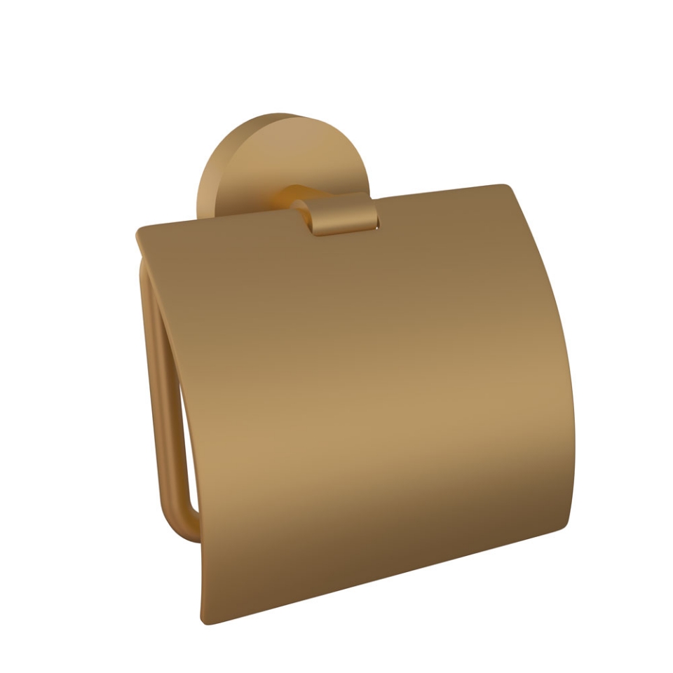 Picture of Toilet Roll Holder with Flap - Gold Matt PVD