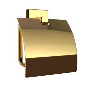 Picture of Toilet Roll Holder with Flap - Gold Bright PVD