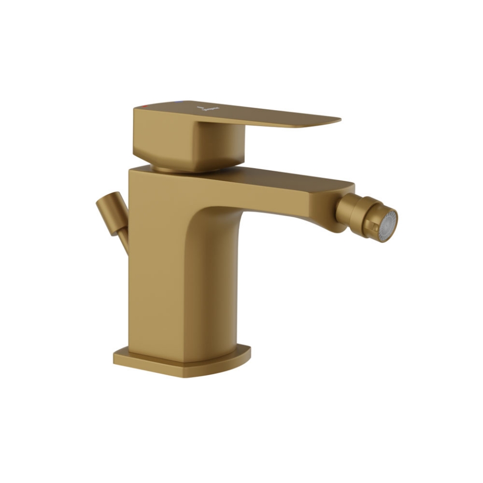 Picture of Single Lever 1-Hole Bidet Mixer with Popup Waste System - Gold Matt PVD