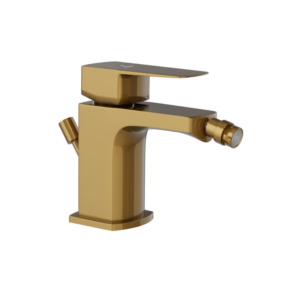 Picture of Single Lever 1-Hole Bidet Mixer with Popup Waste System - Gold Bright PVD