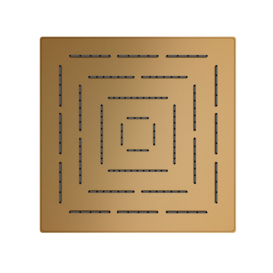 Picture of Square Shape Single Flow Maze Overhead Shower - Gold Matt PVD