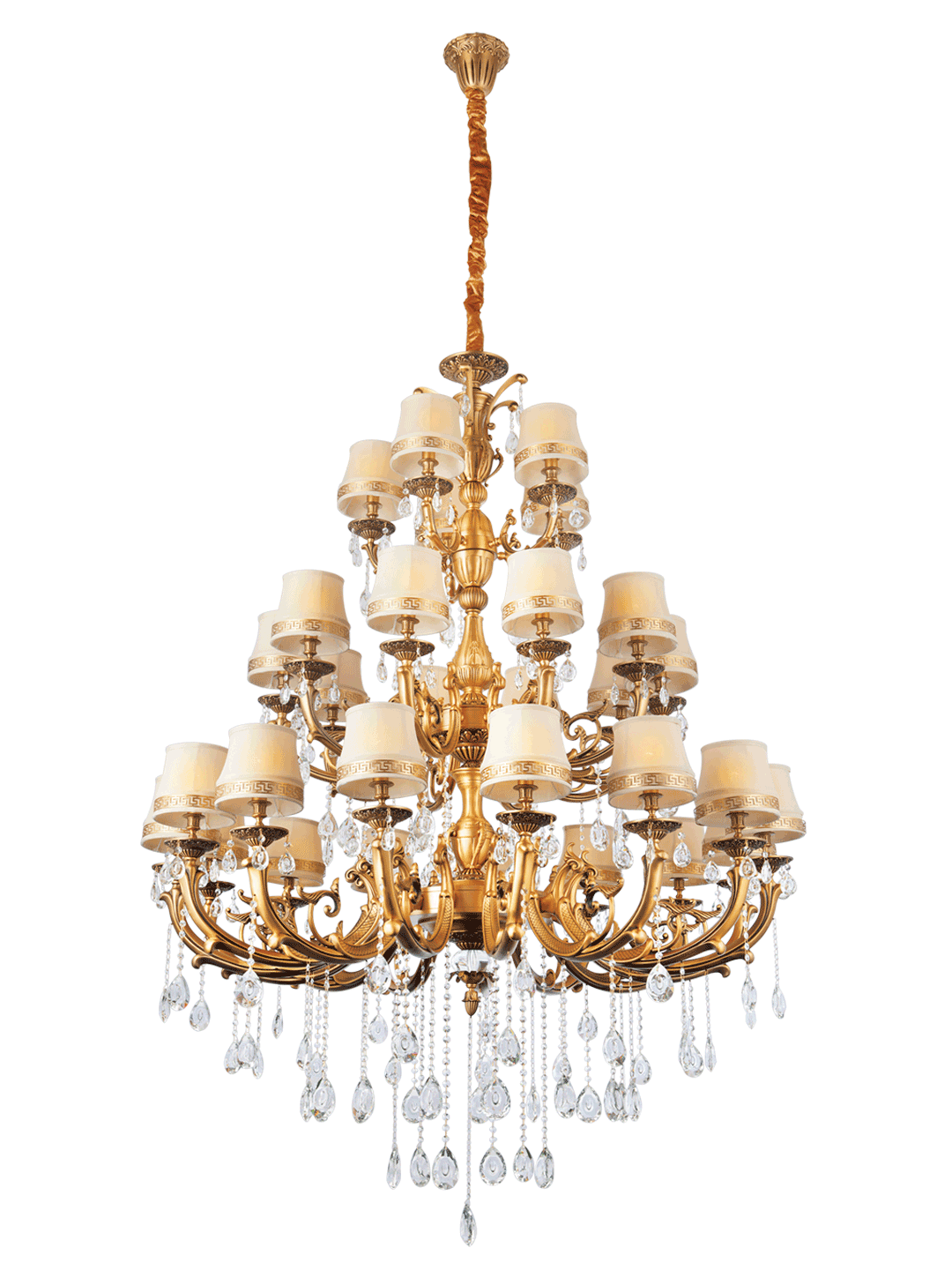 Octans 150W LED Chandelier Gold border Chandelier By Jaquar