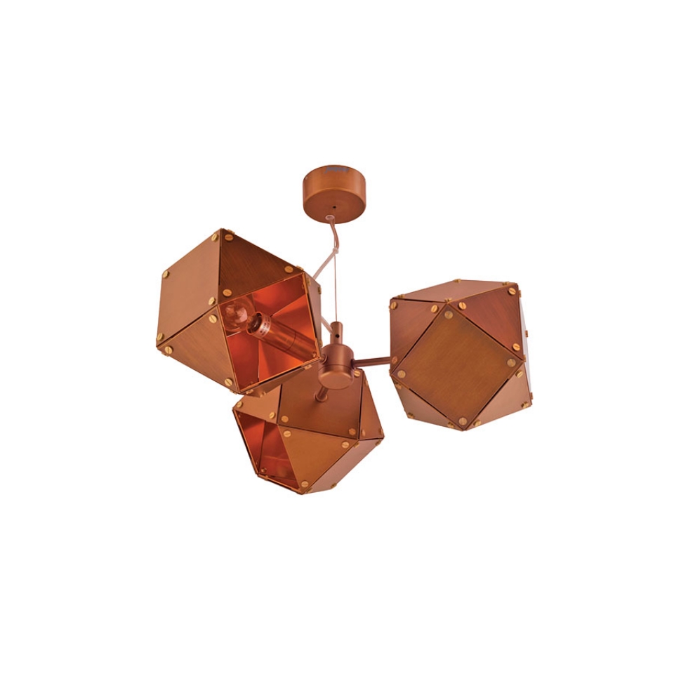 Picture of 3 Light Aluminium Hexagon Pendant