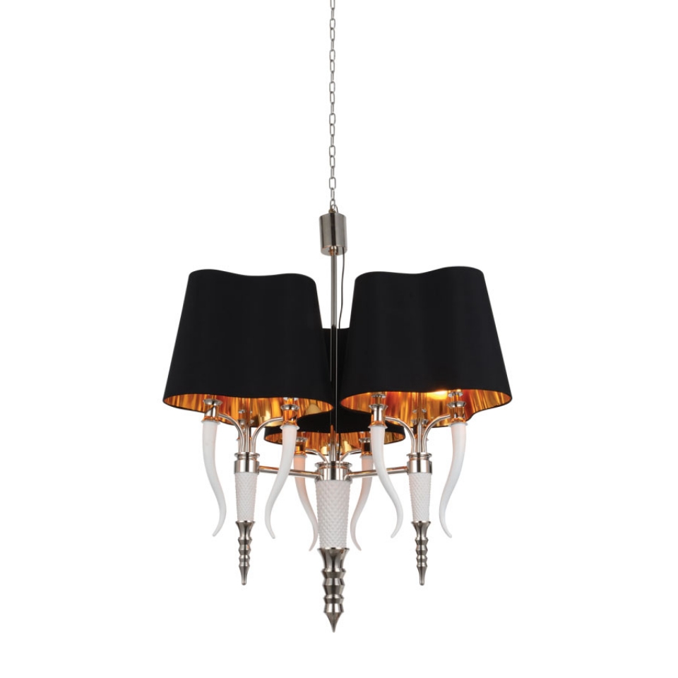 Picture of Black fabric shade Pendant Light
