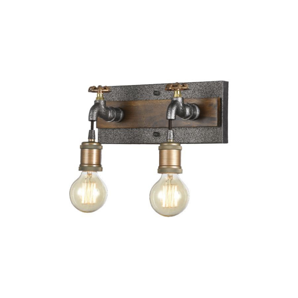 Jaquar- 2 Taps Lights Style Wall Lamp with Antique Green Finish