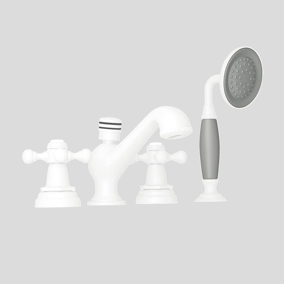 Queen's 4 Hole Bath Tub Mixer | With Hand Shower | JAQUAR